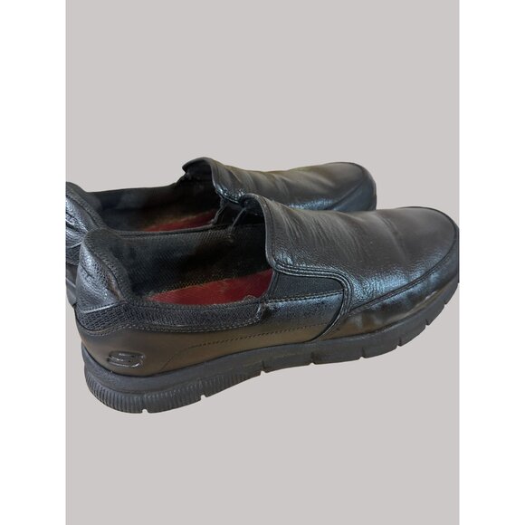 Skechers Size 12 Mens Black Synthetic Slip-Resistant Work Loafers - Picture 14 of 16